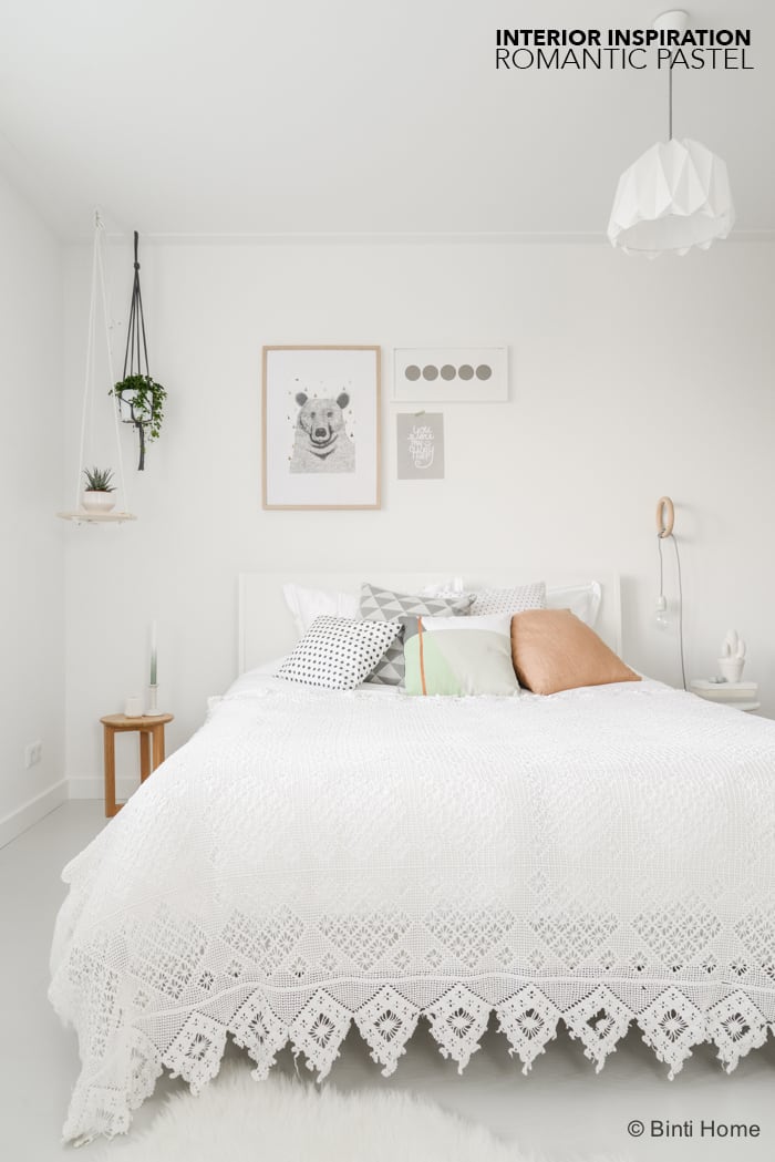 Styling van een romantische slaapkamer met zachte kleuren - Binti | & inspiratie blog