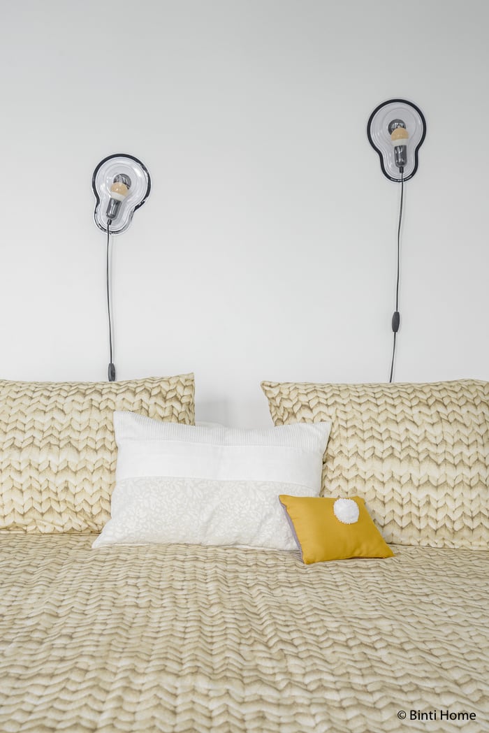 Interieurinspiratie moderne slaapkamer kussens maria giacinthi snurk beddengoed ©BintiHome