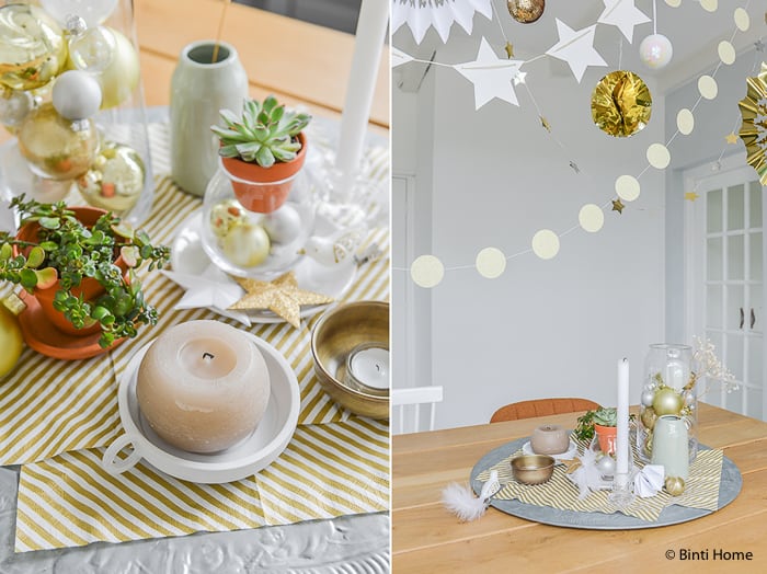 Interieurtips voor tafelstyling kandelaars stylingtip kersttrend goud 2015 ©BintiHome
