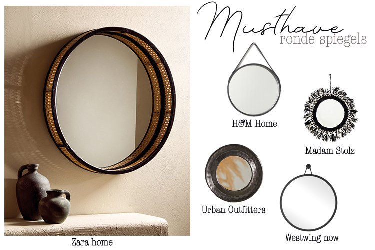 waterstof Continu Machtig De mooiste ronde spiegels voor aan de wand | Shopblog - Binti Home |  Interieurontwerpstudio & inspiratie blog