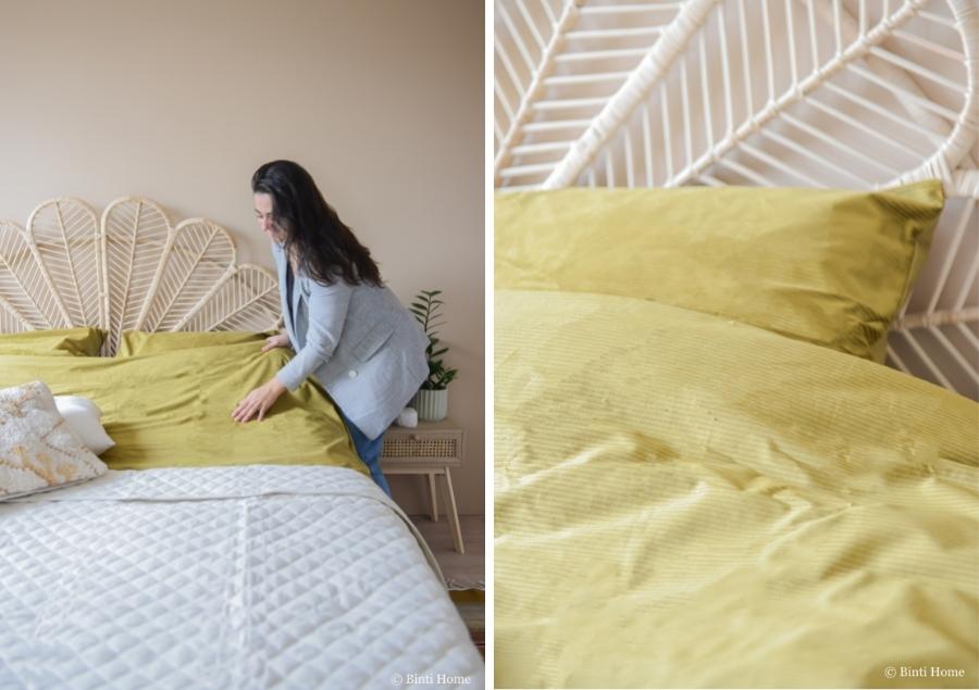 Slaapkamer inrichten met warme naturel tinten ©BintiHome