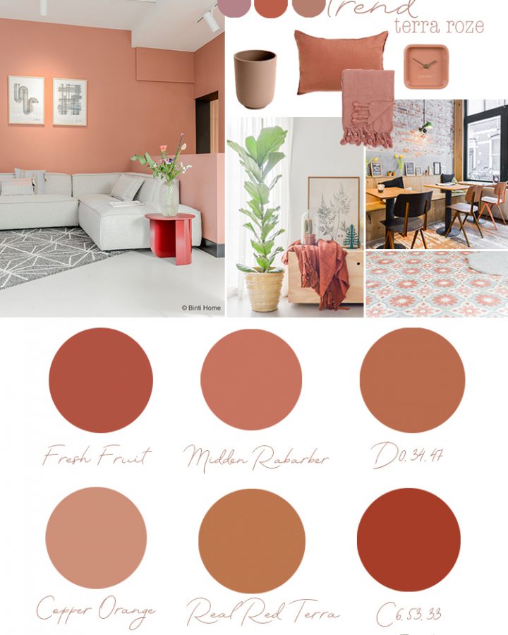 Trendkleur Terra roze in het interieur - Binti Home | Interieurontwerpstudio & blog