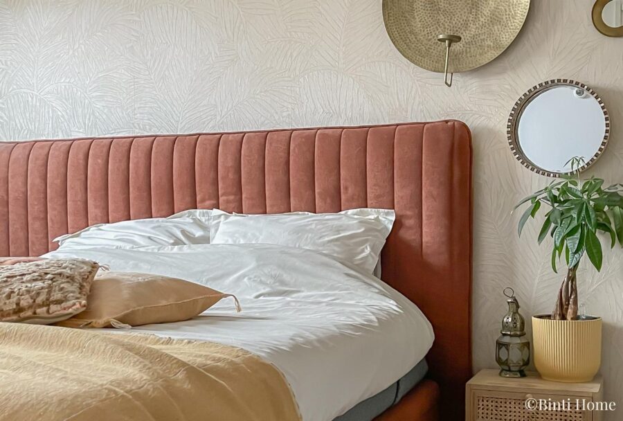 Najaar interieurtrends 2022 Slaapkamer inrichten met terra en bruintinten trendkleuren najaarstrends Binti home