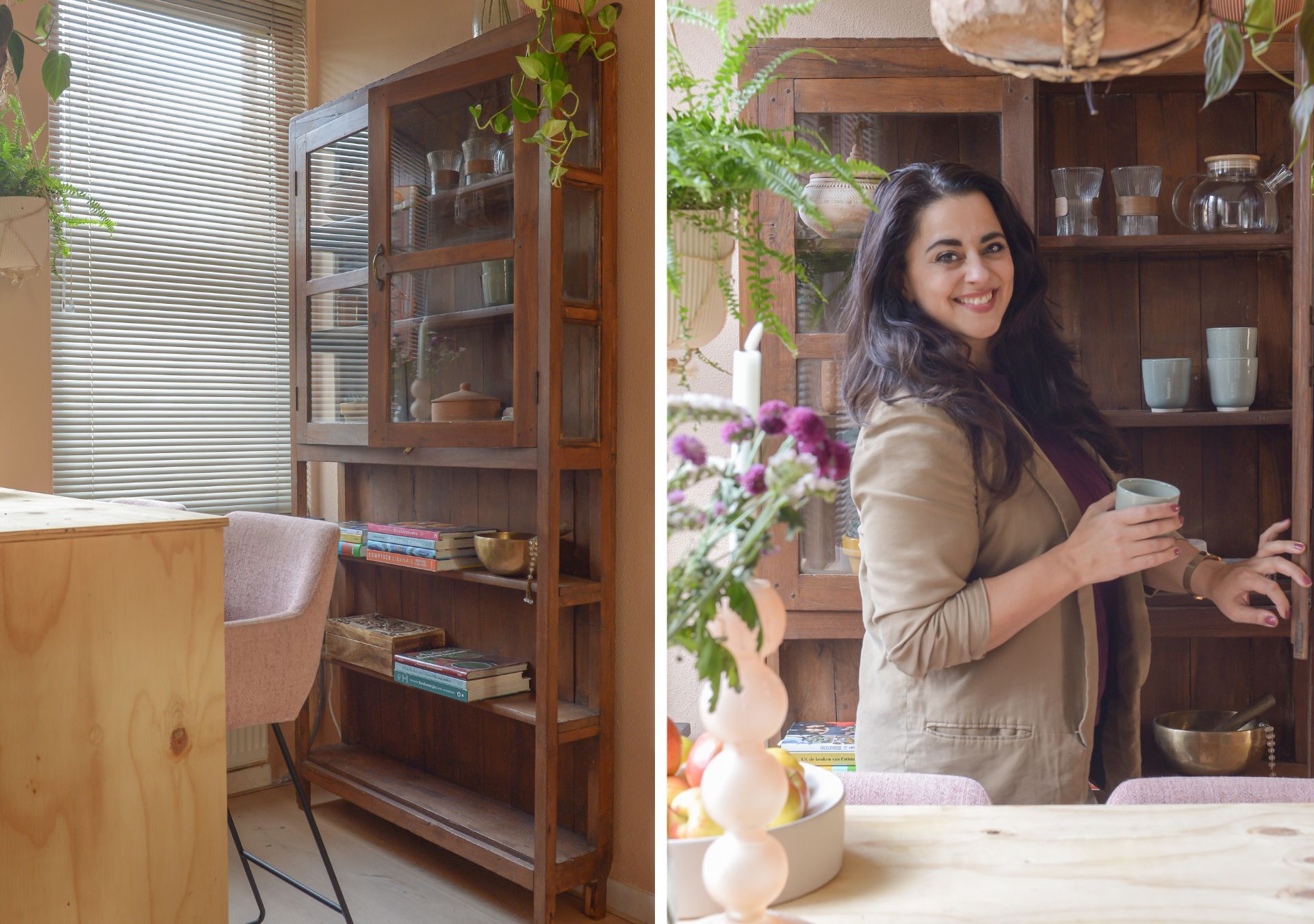 Vintage kast uit India in een modern Scandinavisch interieur