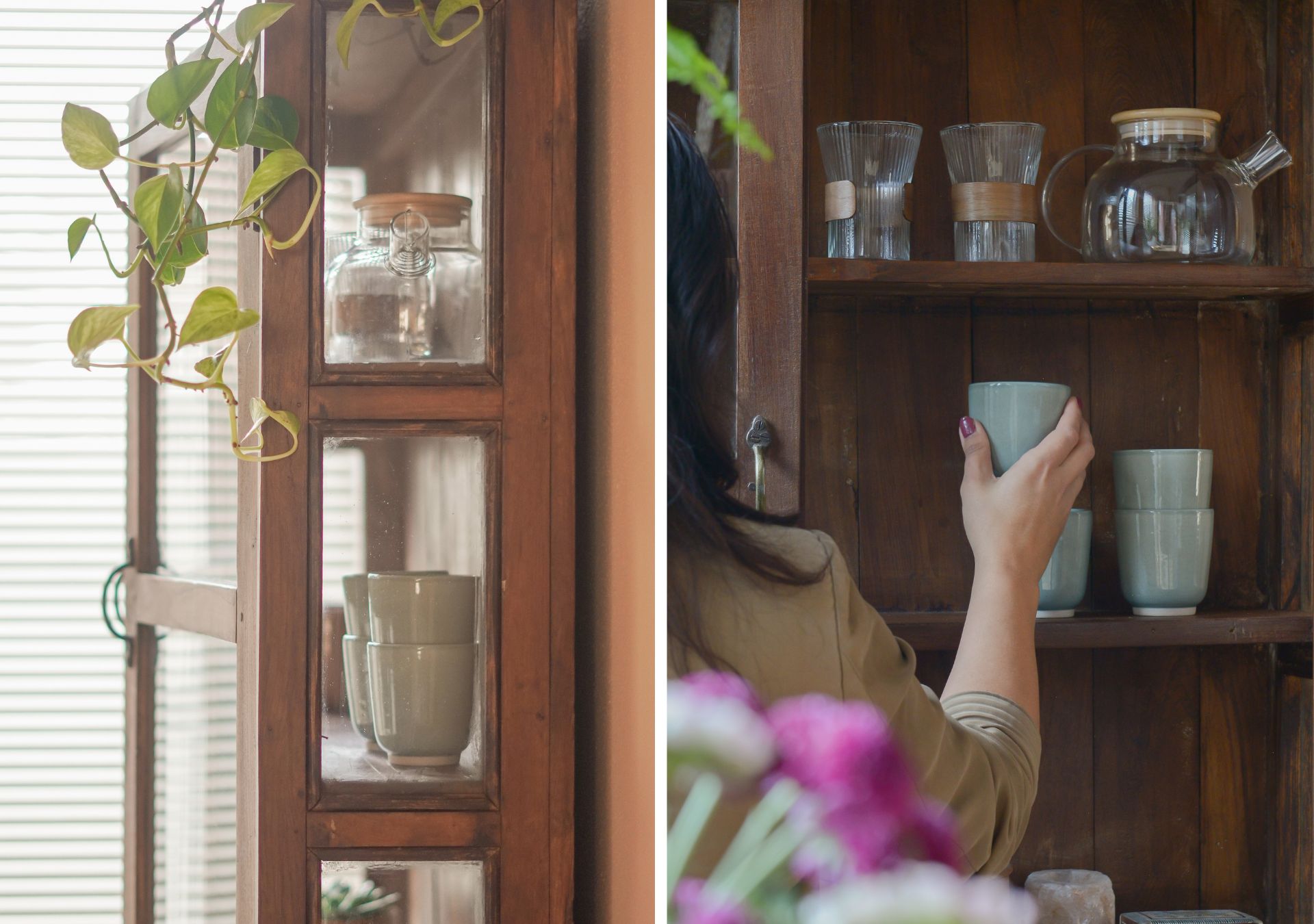 Vintage kast in de keuken